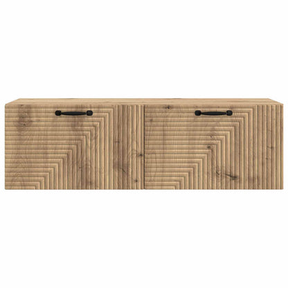 Wandbeugel TV-kast Artisanaal eiken 98 x 31 x 30 cm