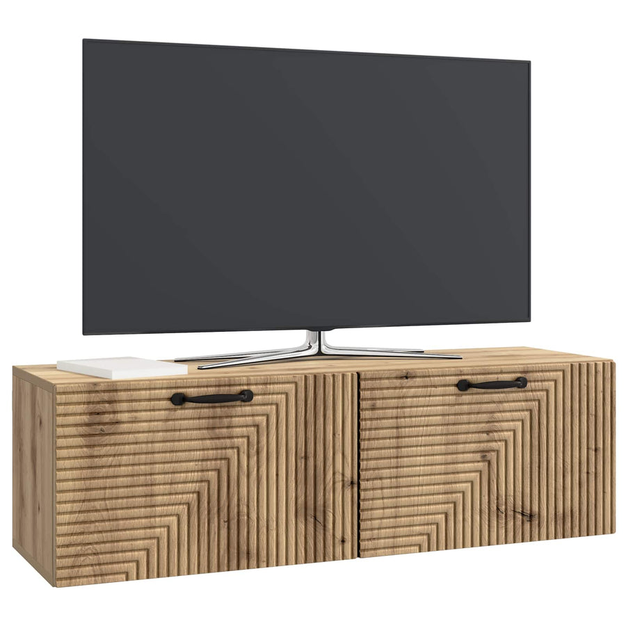 Wandbeugel TV-kast Artisanaal eiken 98 x 31 x 30 cm