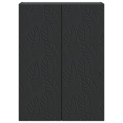 Wandkast Zwart 66 x 34,5 x 90 cm Bewerkt hout