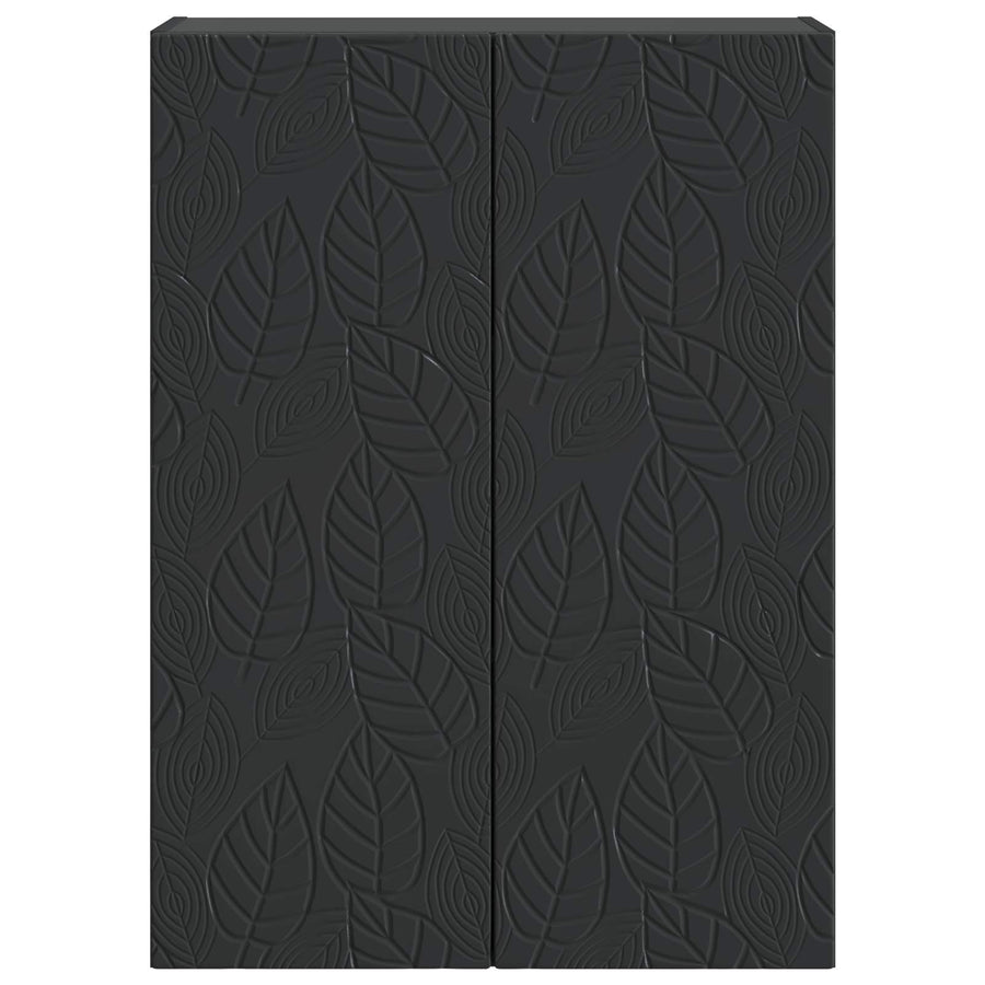 Wandkast Zwart 66 x 34,5 x 90 cm Bewerkt hout
