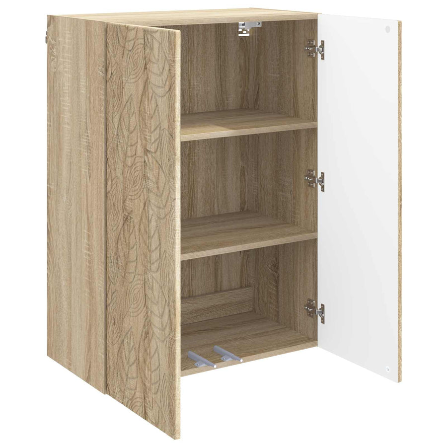 Wandkast Sonoma Eiken 66 x 34,5 x 90 cm Bewerkt hout