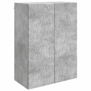 Wandkast 66x34,5x90 cm betongrijs bewerkt hout