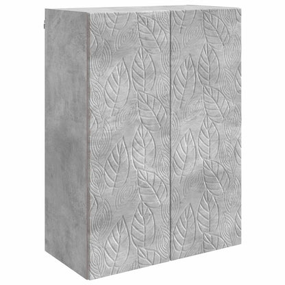 Wandkast Betongrijs 66 x 34,5 x 90 cm Bewerkt hout
