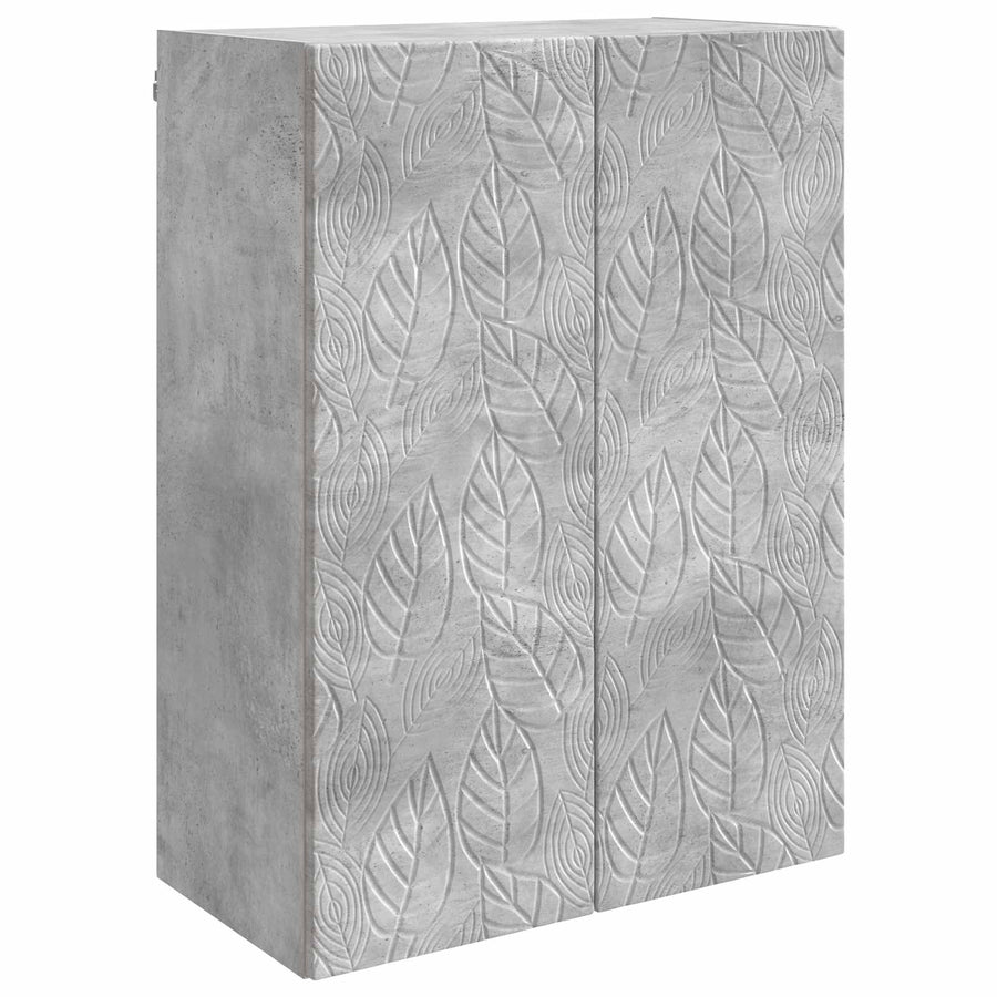 Wandkast Betongrijs 66 x 34,5 x 90 cm Bewerkt hout