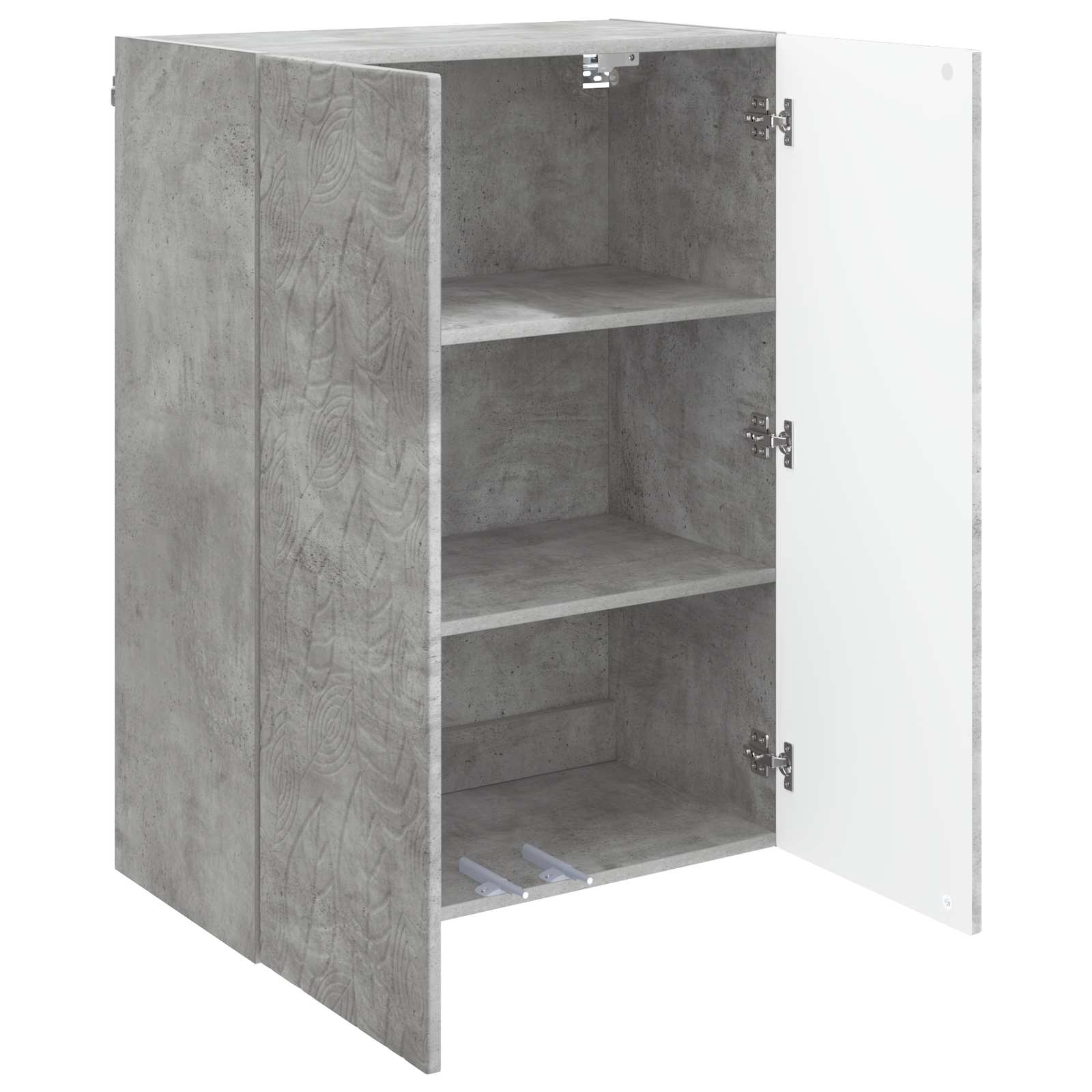 Wandkast Betongrijs 66 x 34,5 x 90 cm Bewerkt hout