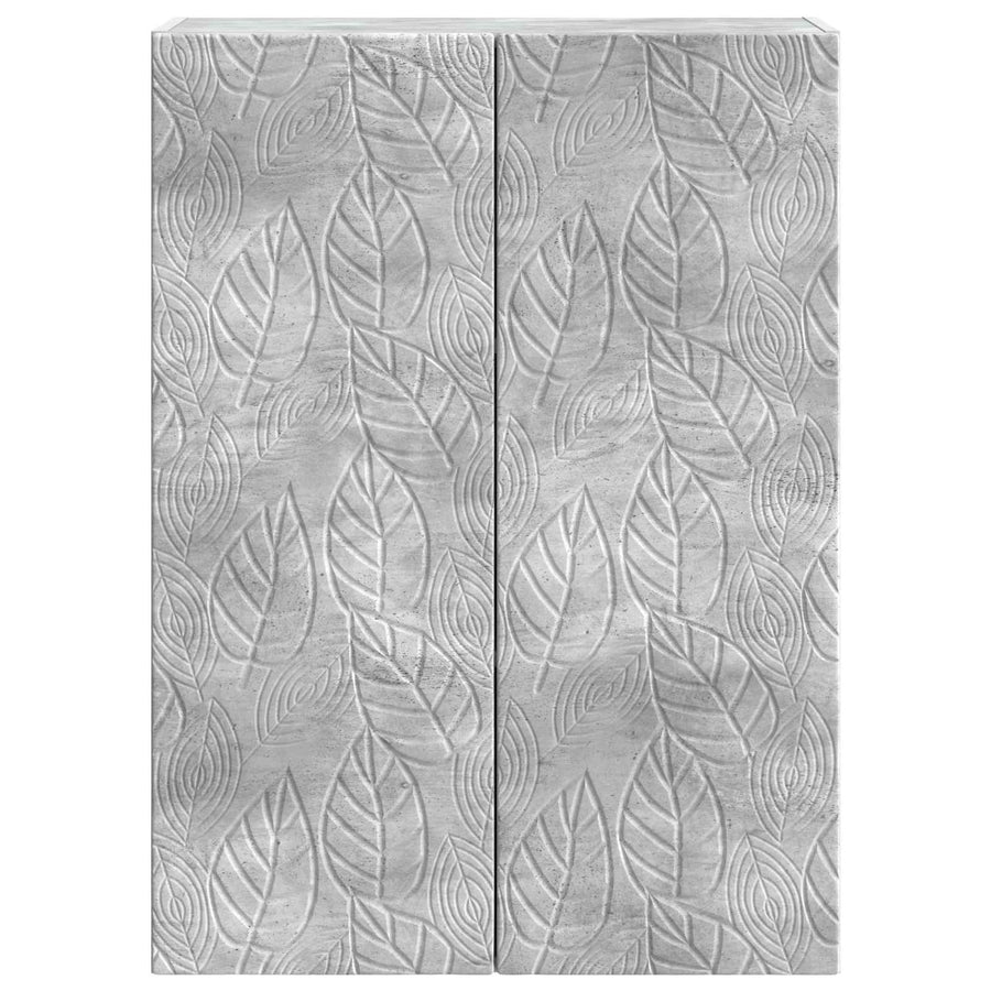 Wandkast Betongrijs 66 x 34,5 x 90 cm Bewerkt hout