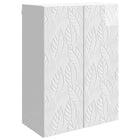 Wandkast bewerkt hout 66x34,5x90 cm hoogglans wit