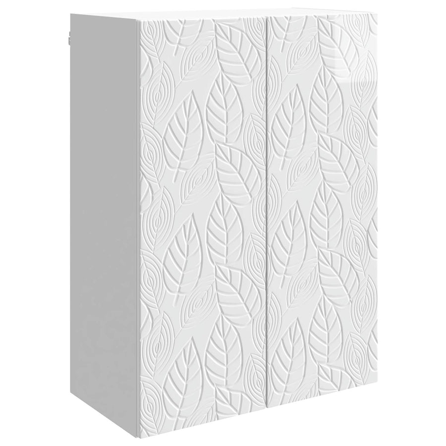Wandkast Hoogglans Wit 66 x 34,5 x 90 cm Bewerkt hout