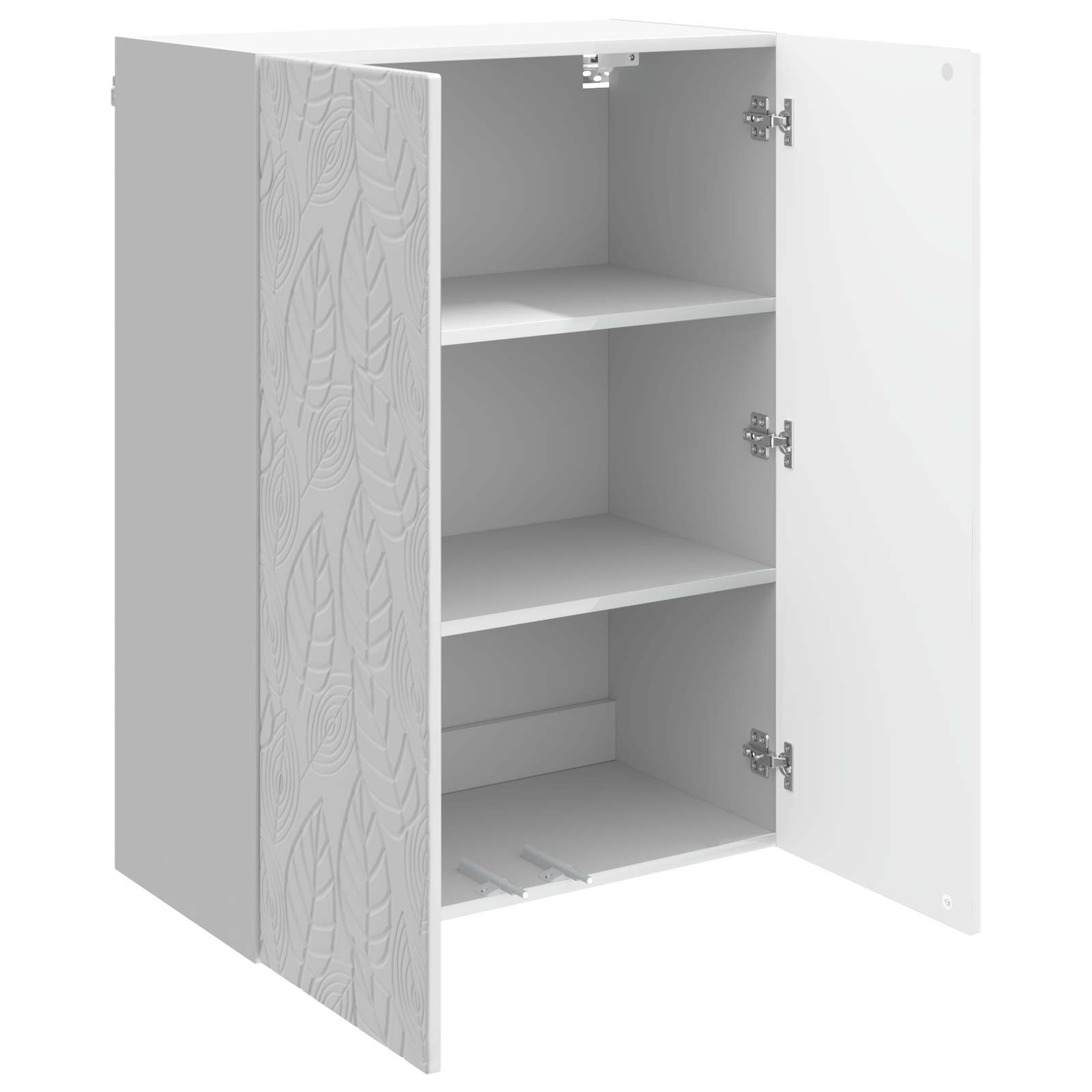 Wandkast Hoogglans Wit 66 x 34,5 x 90 cm Bewerkt hout