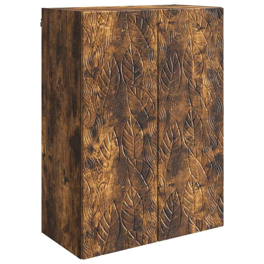 Wandkast Gerookt eiken 66 x 34,5 x 90 cm Bewerkt hout