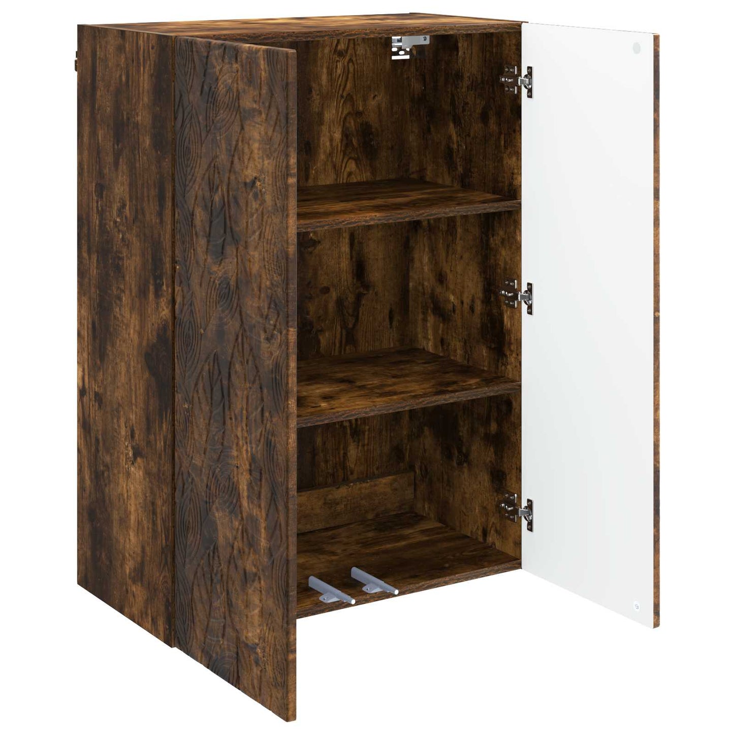 Wandkast Gerookt eiken 66 x 34,5 x 90 cm Bewerkt hout