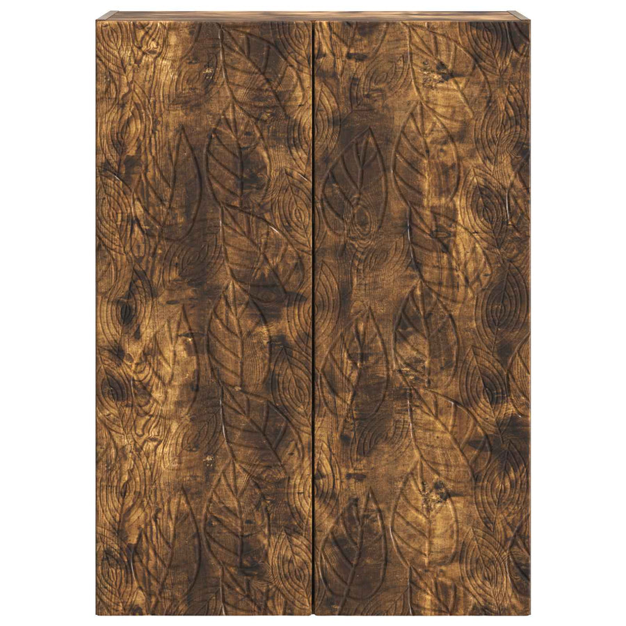 Wandkast Gerookt eiken 66 x 34,5 x 90 cm Bewerkt hout