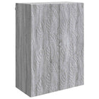Wandkast grijs 66x34,5x90 cm bewerkt hout