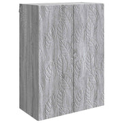 Wandkast grijs 66x34,5x90 cm bewerkt hout