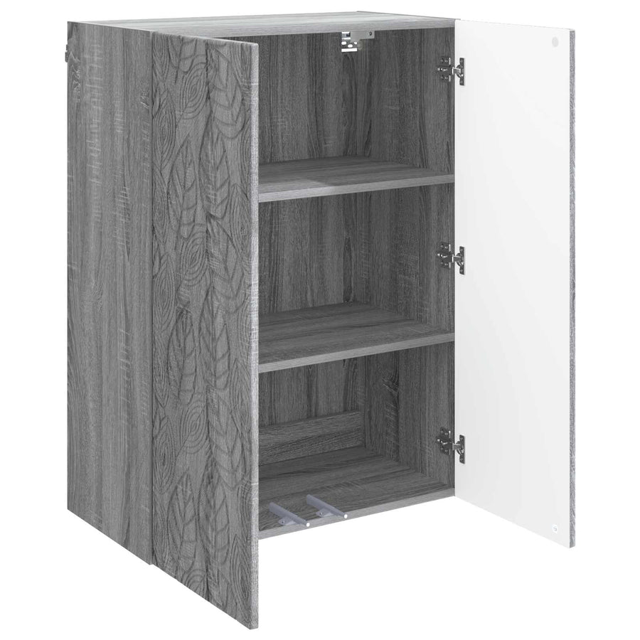 Wandkast Grijs Sonoma 66 x 34,5 x 90 cm Bewerkt hout