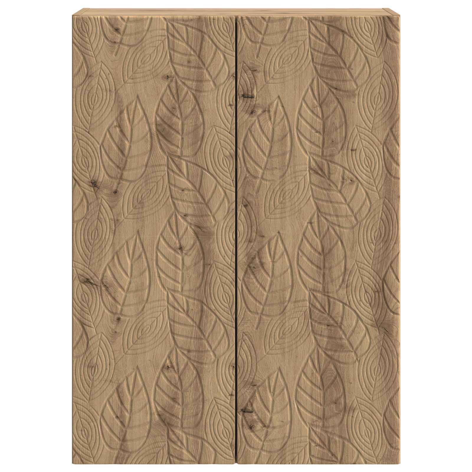 Wandkast Artisanaal eiken 66 x 34,5 x 90 cm Bewerkt hout