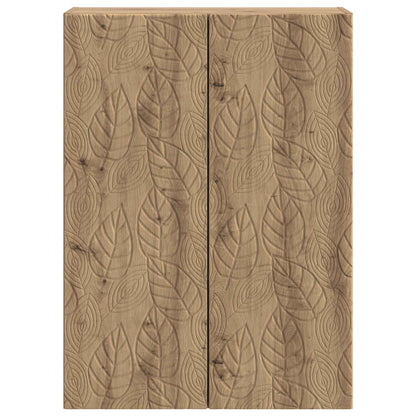 Wandkast Artisanaal eiken 66 x 34,5 x 90 cm Bewerkt hout