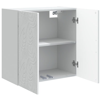 Wandkast Wit 59 x 31 x 60 cm Bewerkt hout