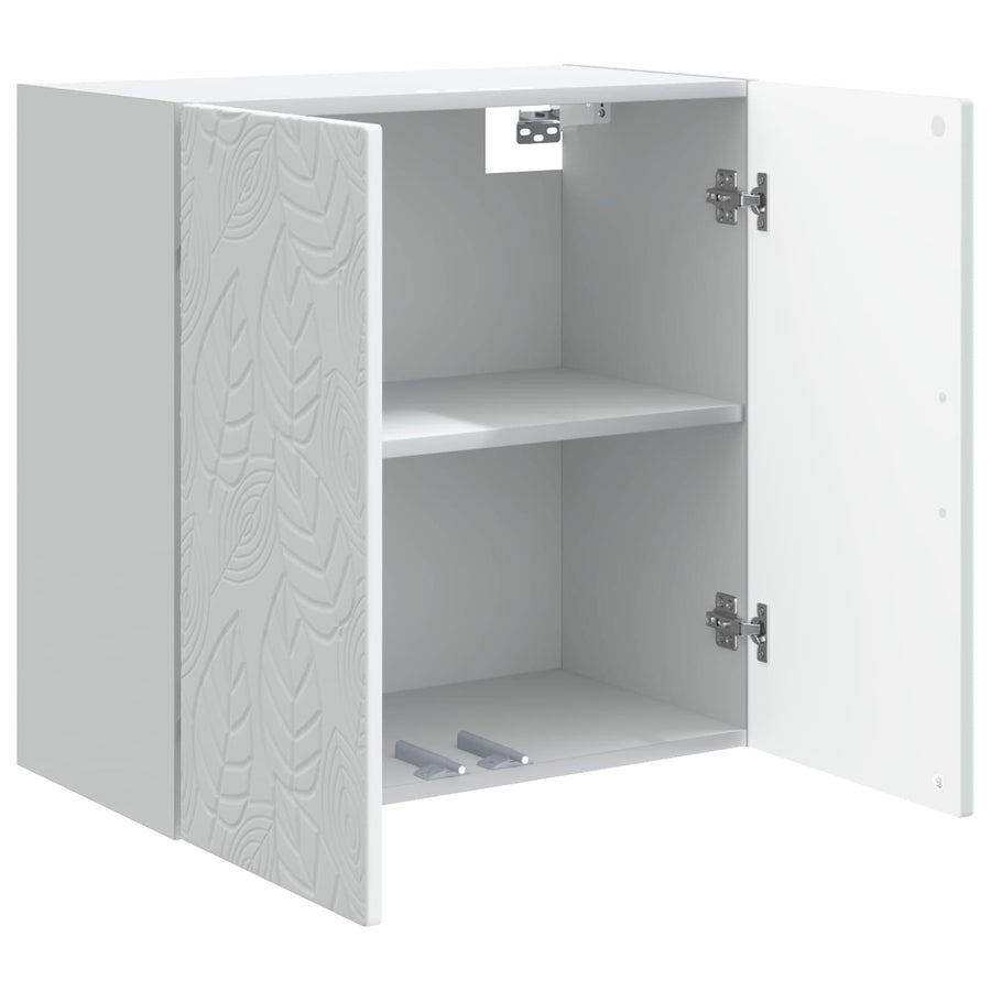 Wandkast Wit 59 x 31 x 60 cm Bewerkt hout