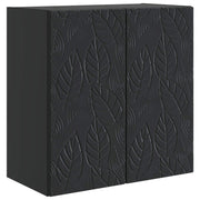Wandkast 59x31x60 cm bewerkt hout zwart