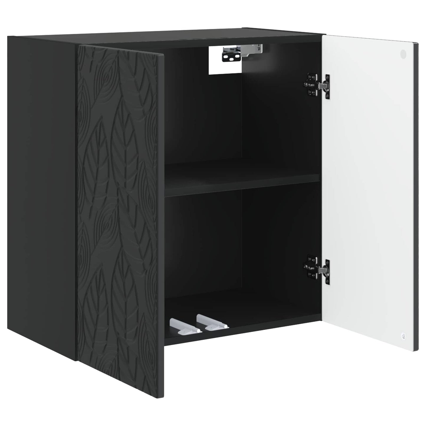 Wandkast Zwart 59 x 31 x 60 cm Bewerkt hout