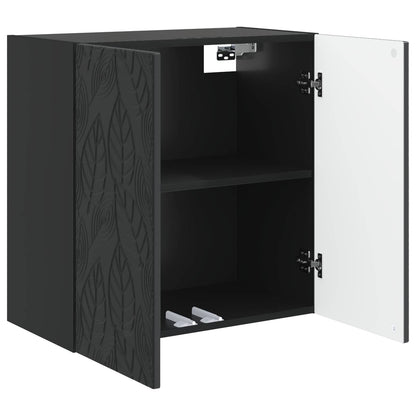 Wandkast Zwart 59 x 31 x 60 cm Bewerkt hout