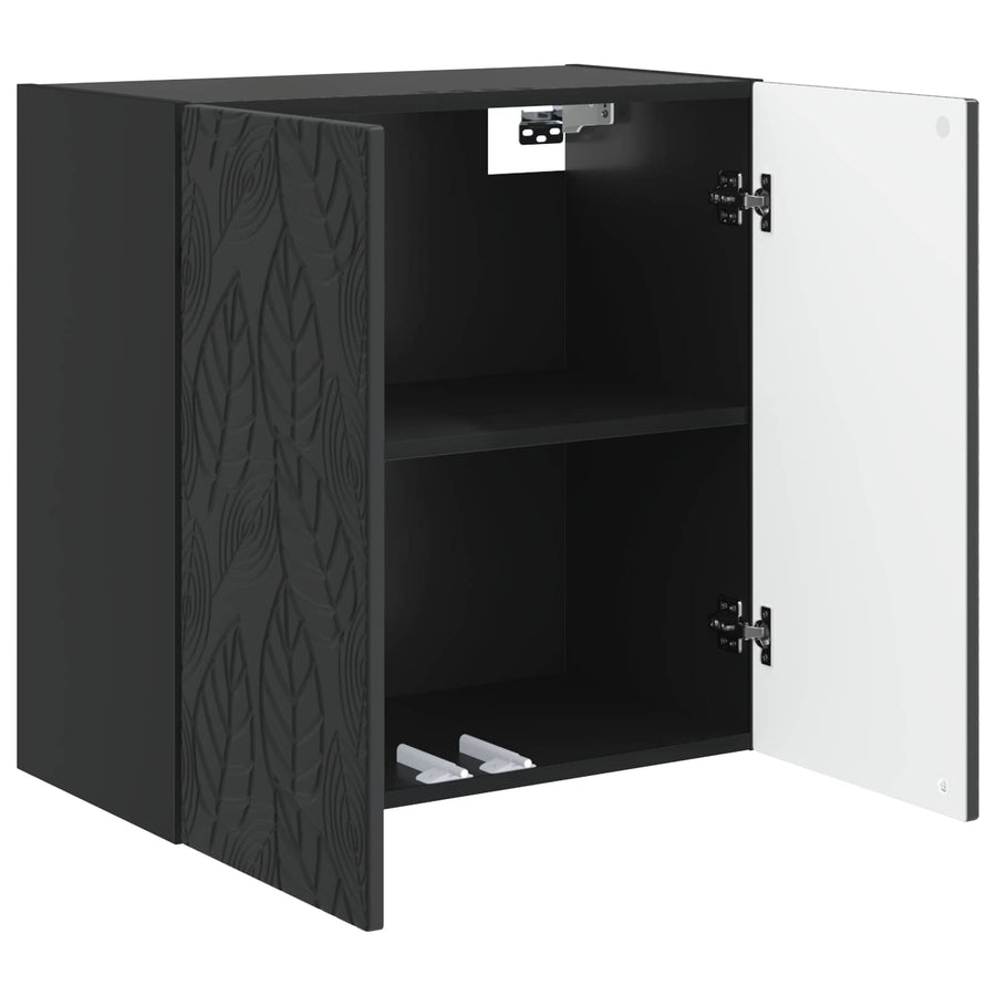 Wandkast Zwart 59 x 31 x 60 cm Bewerkt hout
