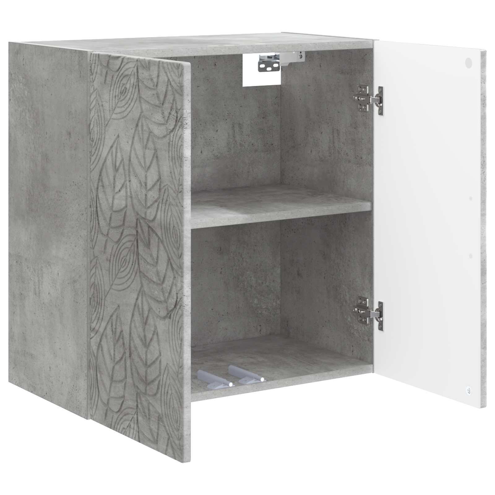Wandkast Betongrijs 59 x 31 x 60 cm Bewerkt hout