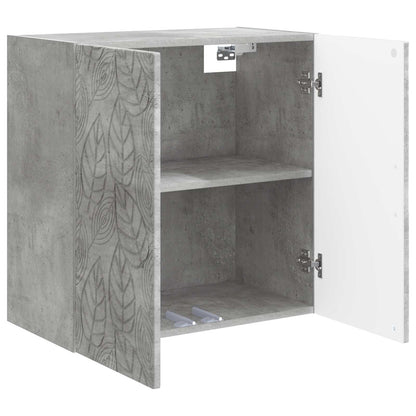 Wandkast Betongrijs 59 x 31 x 60 cm Bewerkt hout