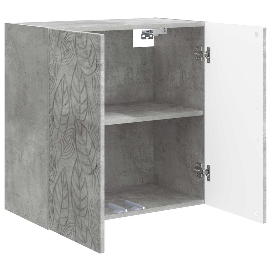 Wandkast Betongrijs 59 x 31 x 60 cm Bewerkt hout