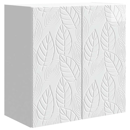 Wandkast Hoogglans Wit 59 x 31 x 60 cm Bewerkt hout