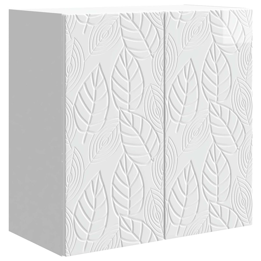 Wandkast Hoogglans Wit 59 x 31 x 60 cm Bewerkt hout