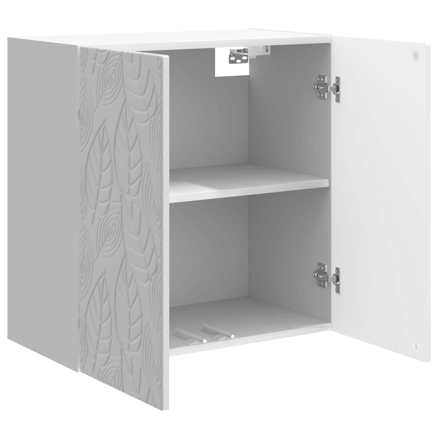 Wandkast Hoogglans Wit 59 x 31 x 60 cm Bewerkt hout