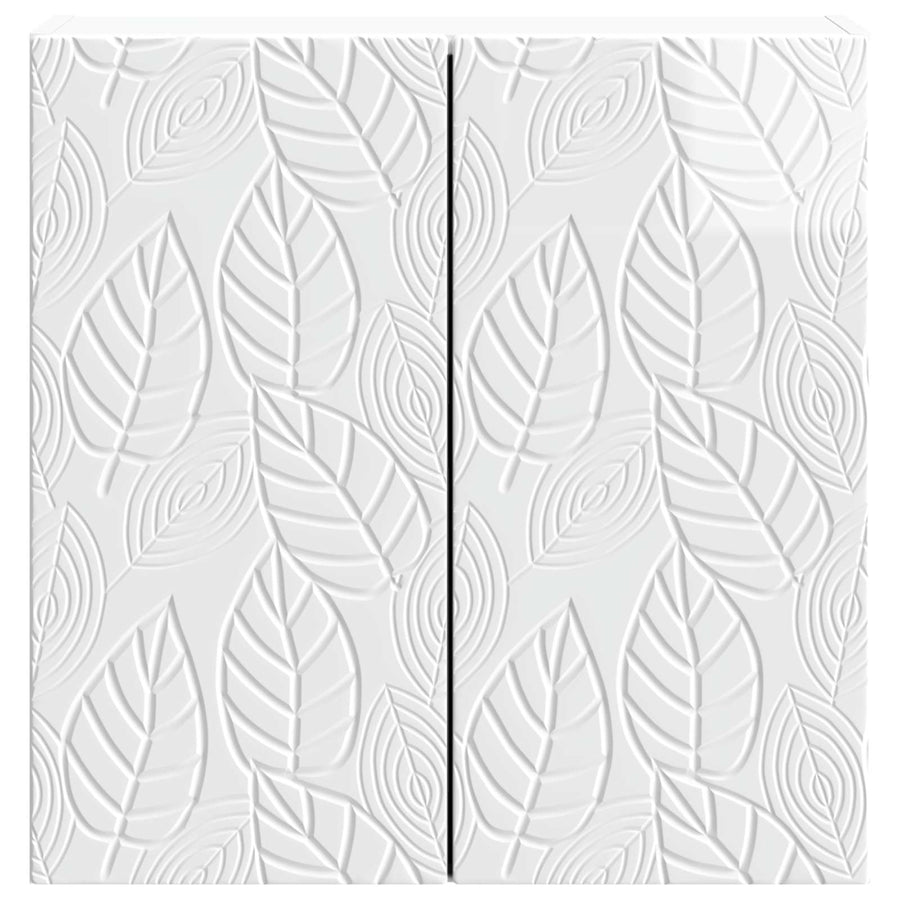 Wandkast Hoogglans Wit 59 x 31 x 60 cm Bewerkt hout