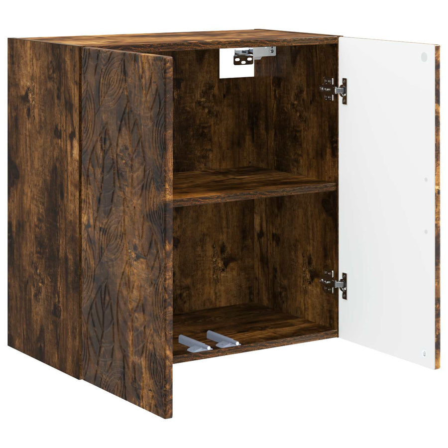 Wandkast Gerookt eiken 59 x 31 x 60 cm Bewerkt hout
