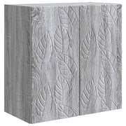 Wandkast 59x31x60 cm grijs bewerkt hout