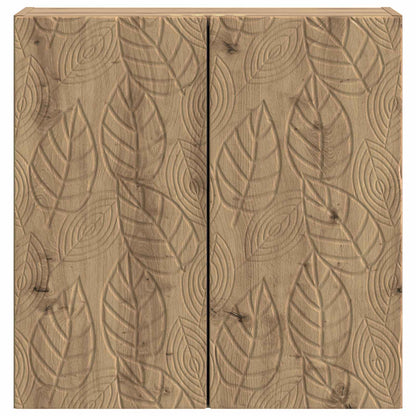 Wandkast Artisanaal eiken 59 x 31 x 60 cm Bewerkt hout