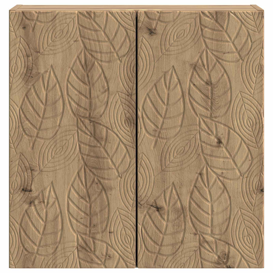 Wandkast Artisanaal eiken 59 x 31 x 60 cm Bewerkt hout