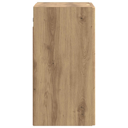 Wandkast Artisanaal eiken 59 x 31 x 60 cm Bewerkt hout