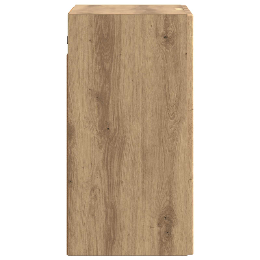 Wandkast Artisanaal eiken 59 x 31 x 60 cm Bewerkt hout