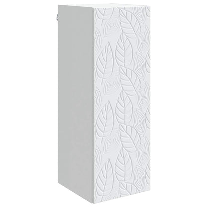 Wandkast Wit 33 x 34,5 x 90 cm Bewerkt hout