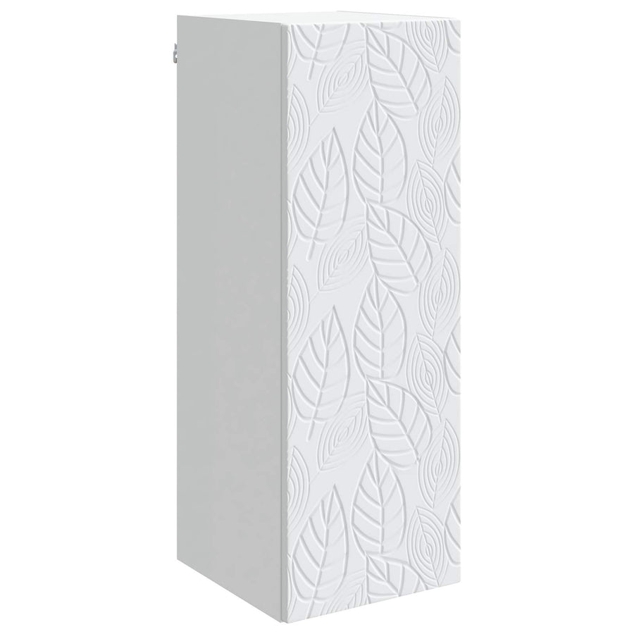 Wandkast Wit 33 x 34,5 x 90 cm Bewerkt hout