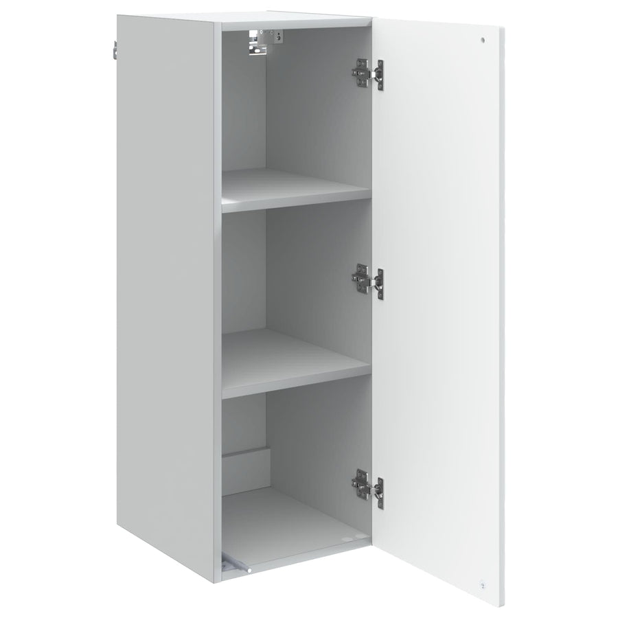 Wandkast Wit 33 x 34,5 x 90 cm Bewerkt hout