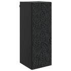 Wandkast 33x34,5x90 cm bewerkt hout zwart