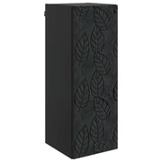 Wandkast 33x34,5x90 cm bewerkt hout zwart