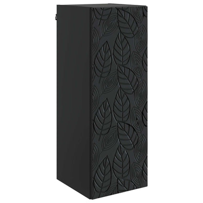Wandkast Zwart 33 x 34,5 x 90 cm Bewerkt hout