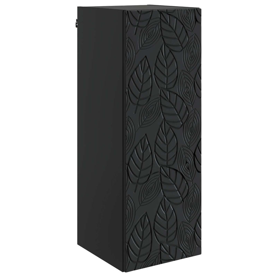 Wandkast Zwart 33 x 34,5 x 90 cm Bewerkt hout