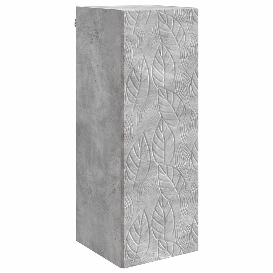 Wandkast Betongrijs 33 x 34,5 x 90 cm Bewerkt hout