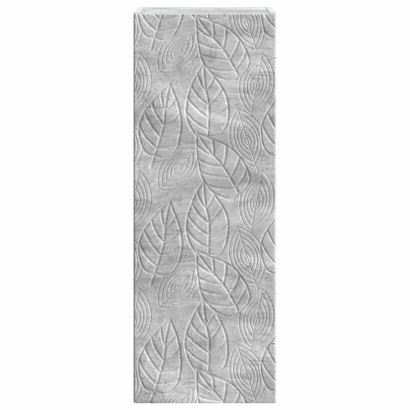 Wandkast Betongrijs 33 x 34,5 x 90 cm Bewerkt hout
