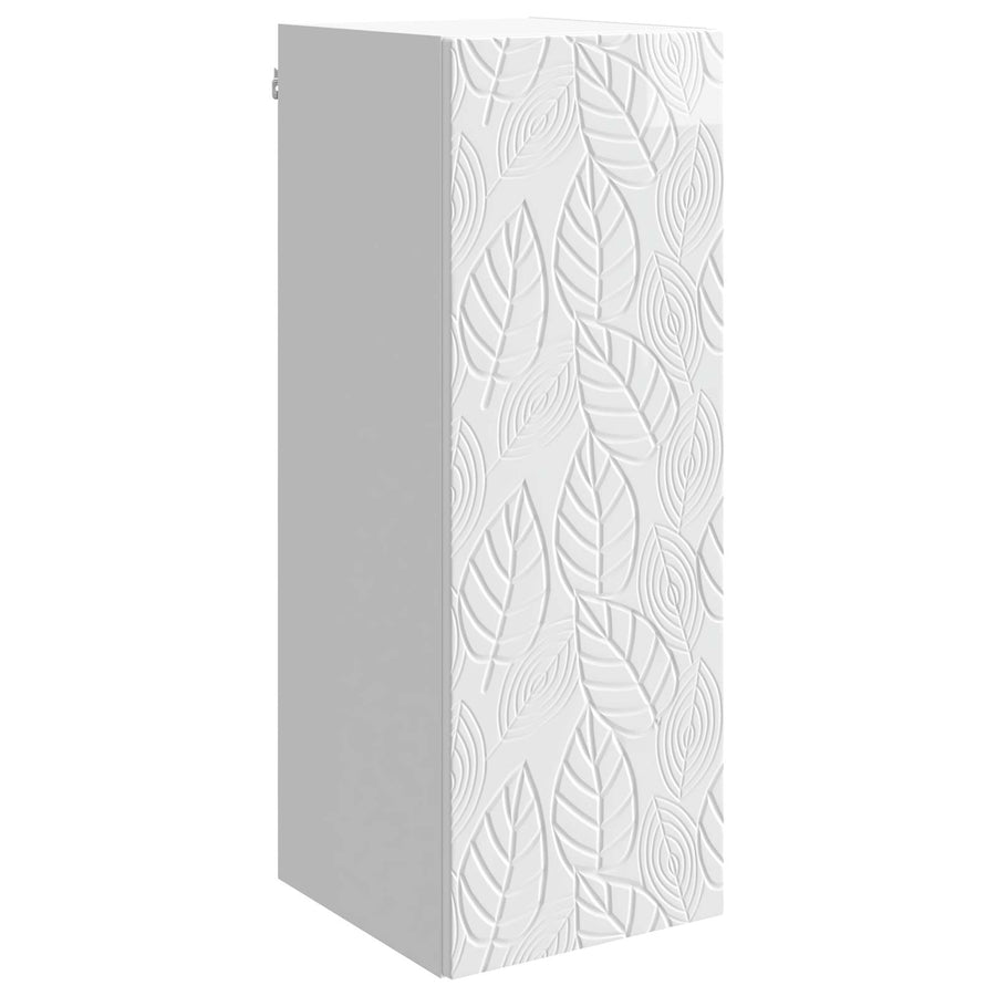Wandkast Hoogglans Wit 33 x 34,5 x 90 cm Bewerkt hout